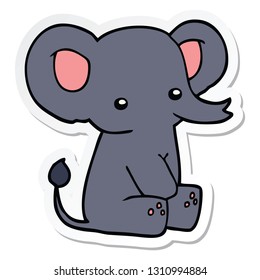 sticker of a cartoon elephant