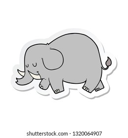 sticker of a cartoon elephant
