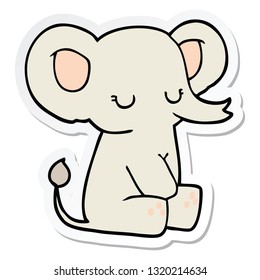 sticker of a cartoon elephant