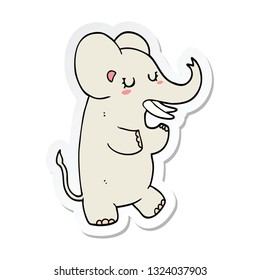 sticker of a cartoon elephant