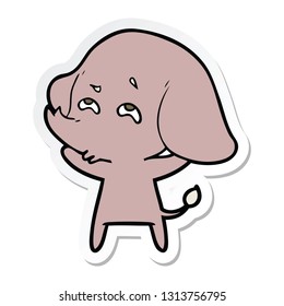 sticker of a cartoon elephant remembering
