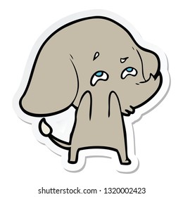 sticker of a cartoon elephant remembering