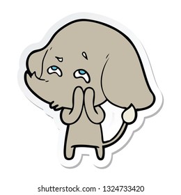 adesivo de um elefante de desenho animado lembrando