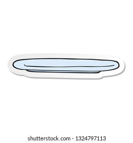 sticker of a cartoon empty plate
