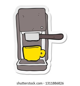 sticker of a cartoon espresso maker