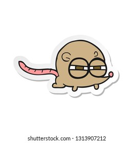 sticker of a cartoon evil mouse
