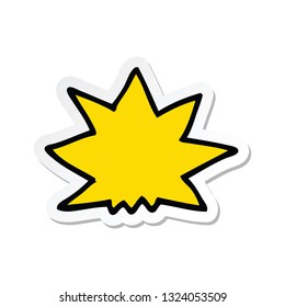 sticker of a cartoon explosion