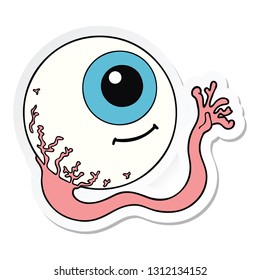 sticker of a cartoon eyeball