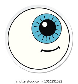 sticker of a cartoon eyeball