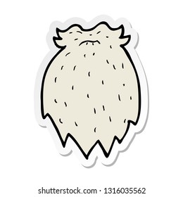 Sticker Of A Cartoon Fake Beard