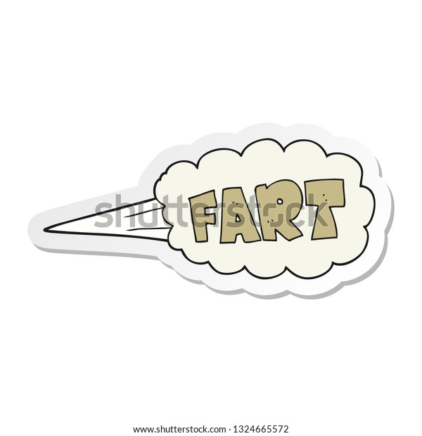 Sticker Cartoon Fart Symbol Stock Vector (Royalty Free) 1324665572 ...