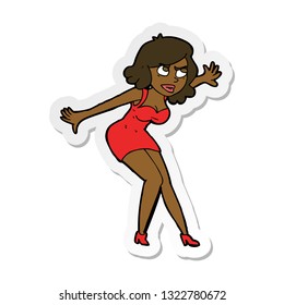 sticker of a cartoon female spy