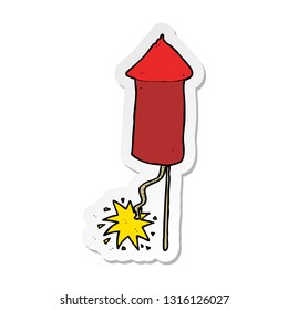 sticker of a cartoon firework