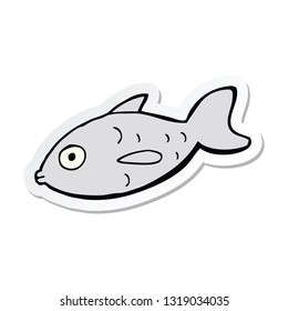 sticker of a cartoon fish