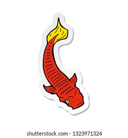 sticker of a cartoon fish