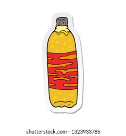 sticker of a cartoon fizzy drink