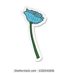 sticker of a cartoon flower
