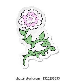 sticker of a cartoon flower