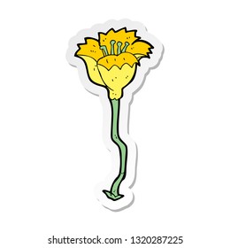 Aufkleber einer Zeichentrickblume