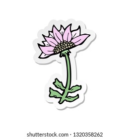 sticker of a cartoon flower