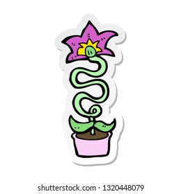 sticker of a cartoon flower