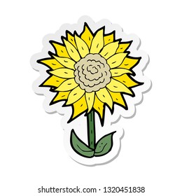 sticker of a cartoon flower