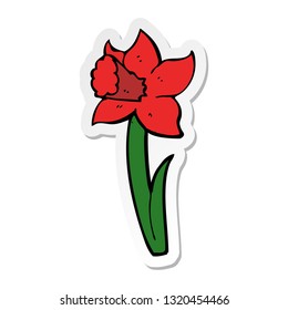 sticker of a cartoon flower