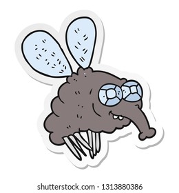 sticker of a cartoon fly