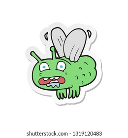pegatina de una mosca de dibujos animados
