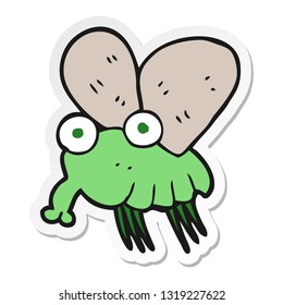 sticker of a cartoon fly
