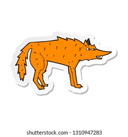 sticker of a cartoon fox