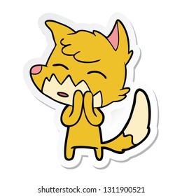 sticker of a cartoon fox sticker of a cartoon fox