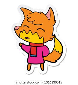 sticker of a cartoon fox