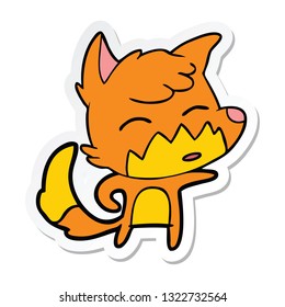 sticker of a cartoon fox