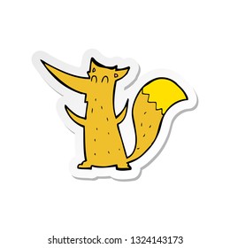 sticker of a cartoon fox