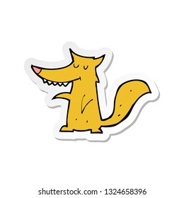 pegatina de un zorro de dibujos animados