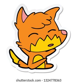 sticker of a cartoon fox