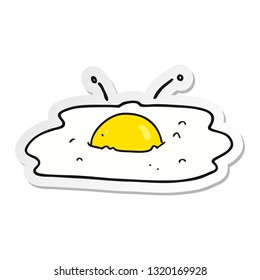 Aufkleber eines frittierten Cartoons