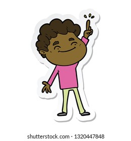 pegatina de un hombre amigo de las caricaturas