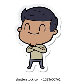 pegatina de un hombre amigo de las caricaturas