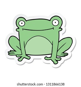 sticker of a cartoon frog