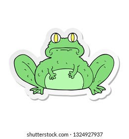 sticker of a cartoon frog