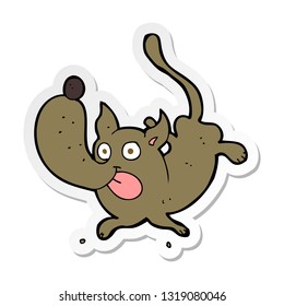 sticker of a cartoon funny dog