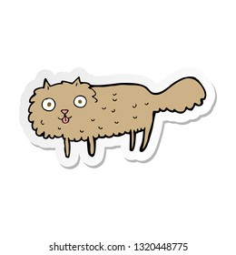 sticker of a cartoon furry cat