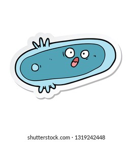 pegatina de un germen de dibujos animados