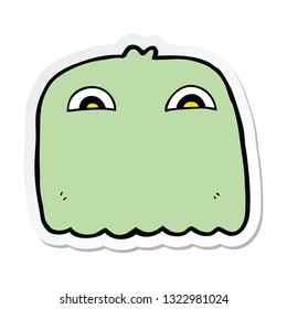 pegatina de un fantasma de dibujos animados