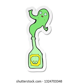 sticker cartoon ghost in