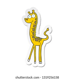 sticker of a cartoon giraffe
