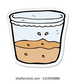 sticker of a cartoon glass of rum