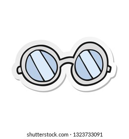 sticker of a cartoon glasses